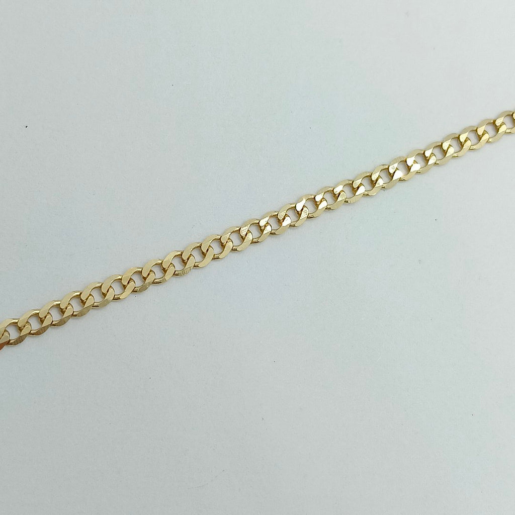 PULSERA TEJIDO BARBADA 14K 21 CM 2.3 GR (NUEVO)