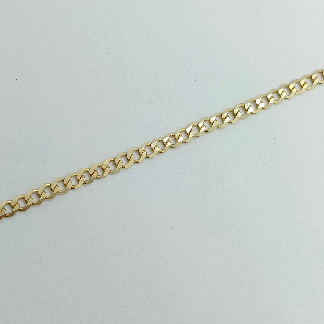PULSERA TEJIDO BARBADA 14K 21 CM 2.3 GR (NUEVO)