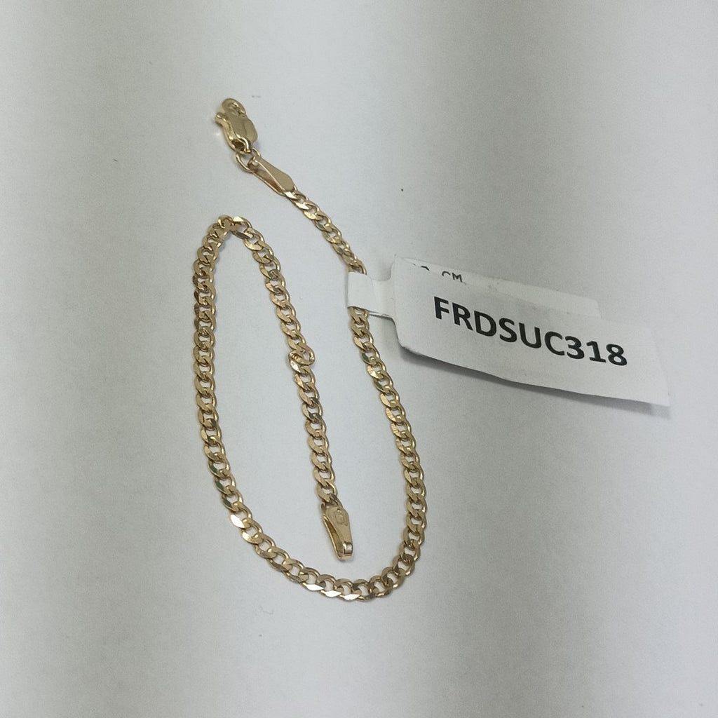 PULSERA TEJIDO BARBADA 14K 18 CM 2.1 GR (NUEVO)