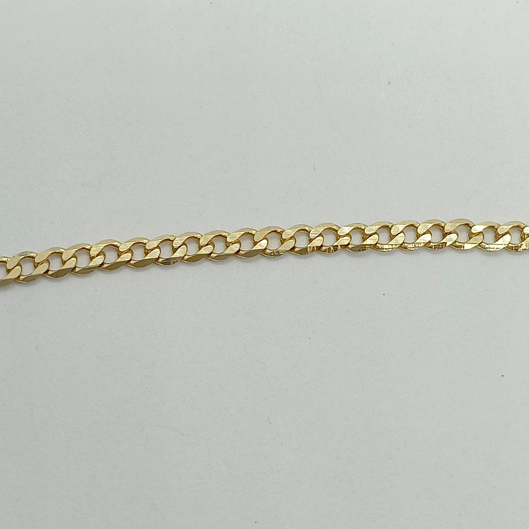 PULSERA TEJIDO BARBADA 14K 18 CM 2.1 GR (NUEVO)