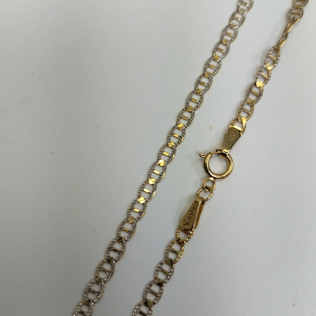 CADENAS TEJIDO GUCHI DIAMANTADO ORO 10K 55 CM 3.9 GR (NUEVO)