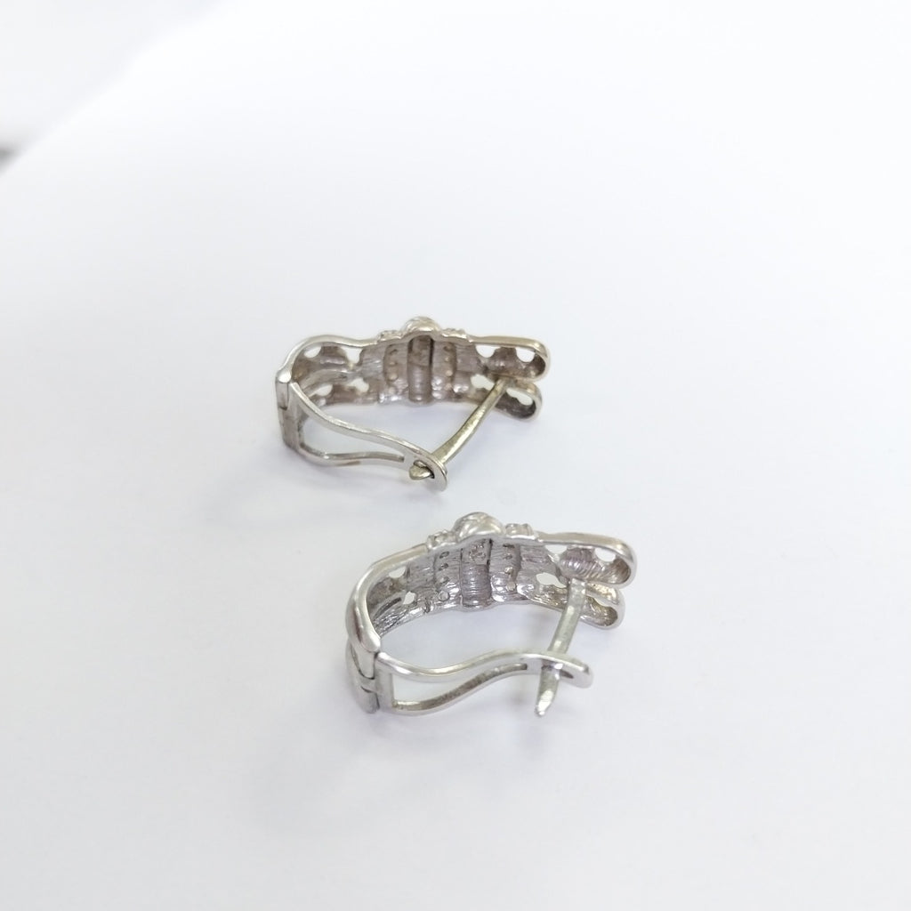 ARETES PAR ORO BLANCO 14 K 4,70 GRMS (SEMINUEVO)