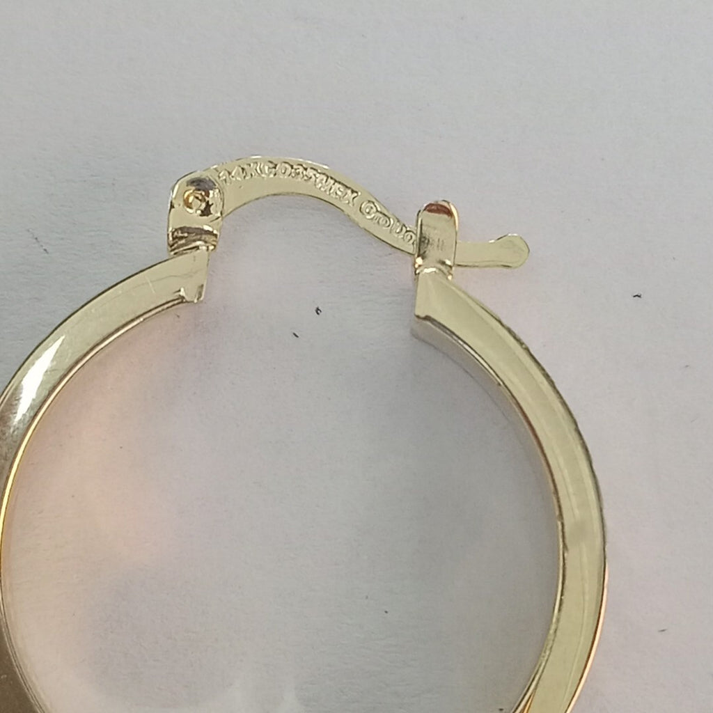 ARETES TEJIDO ARRACADAS FACETADAS 14K 2.9 GR (NUEVO)