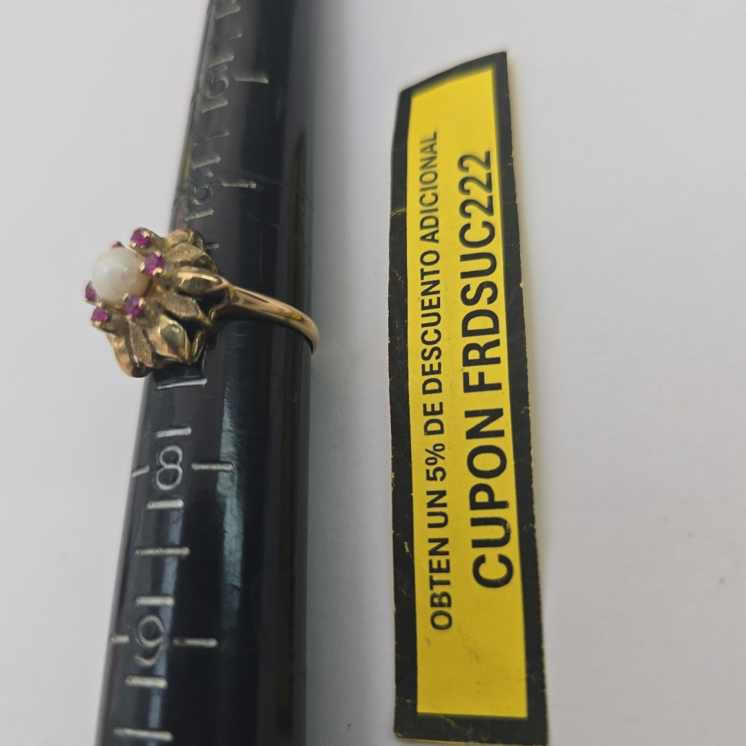 K1 4,30 GRMS 14 K ESPECIFICACIONES COMPLEMENTARIAS ANILLITO TIPO FLOR (SEMINUEVO)