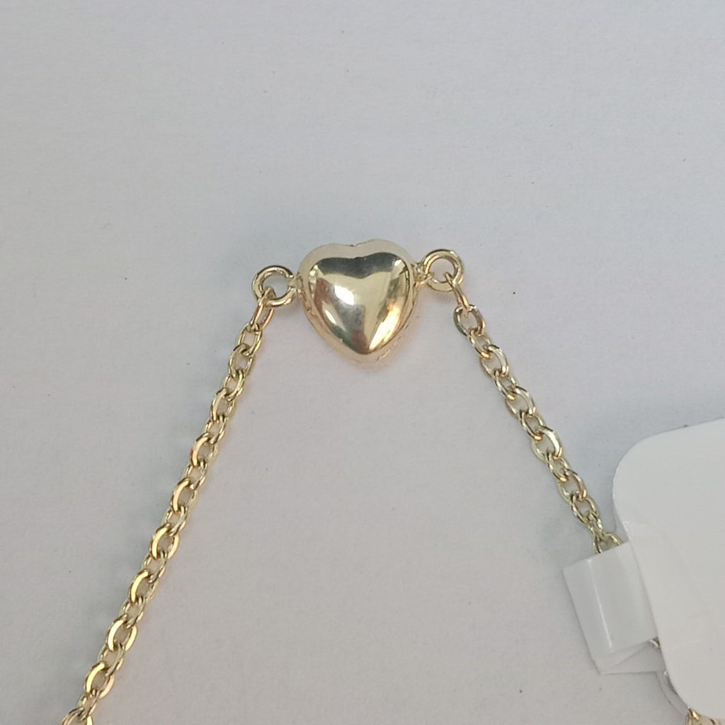 PULSERA ESP CON CORAZONES COMBINADOS 14K 18 CM 1.6 GR (NUEVO)