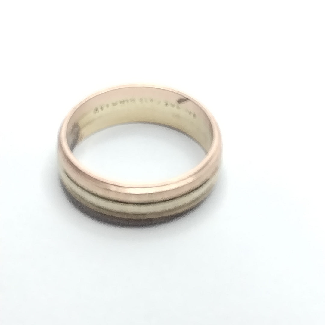 ANILLO ORO, ORO COMBINADO 14 K 4.2 GRMS (SEMINUEVO)