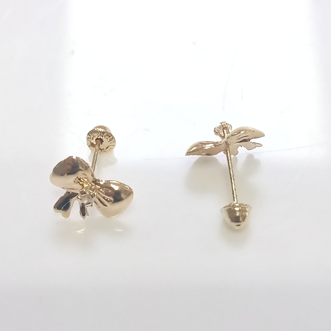 BROQUELES BROQUEL FIG MOÑO C CIRCONIA 14K 0.2441 GR (NUEVO)