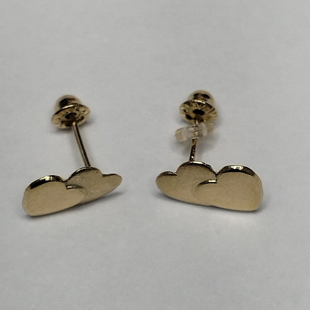 BROQUELES BROQUEL CORAZON DOBLE 14K 0.2171 GR (NUEVO)