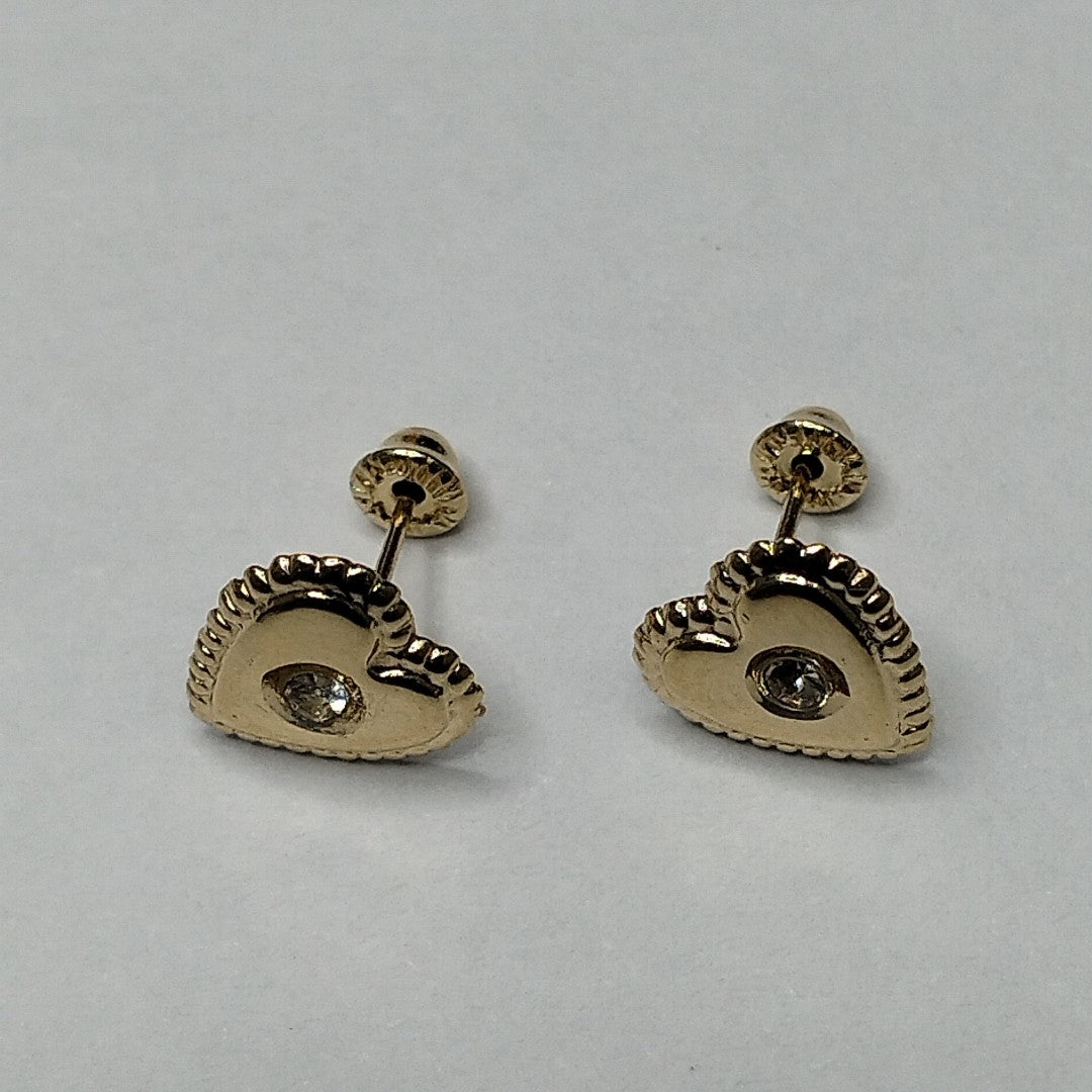 BROQUELES BROQUEL FIG CORAZON C CIRCONIA 14K 0.2614 GR (NUEVO)