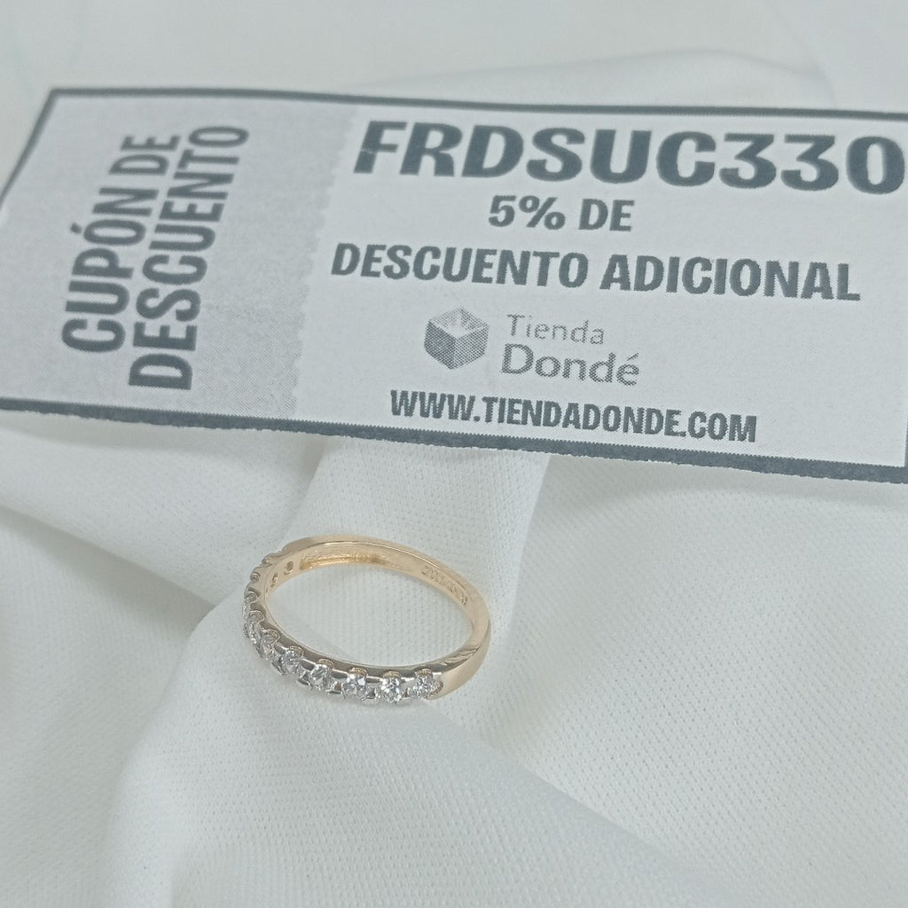 ANILLO ANILLITO MEDIA CHURUMBELA 14K 7 TALLA 2.1 GR (NUEVO)