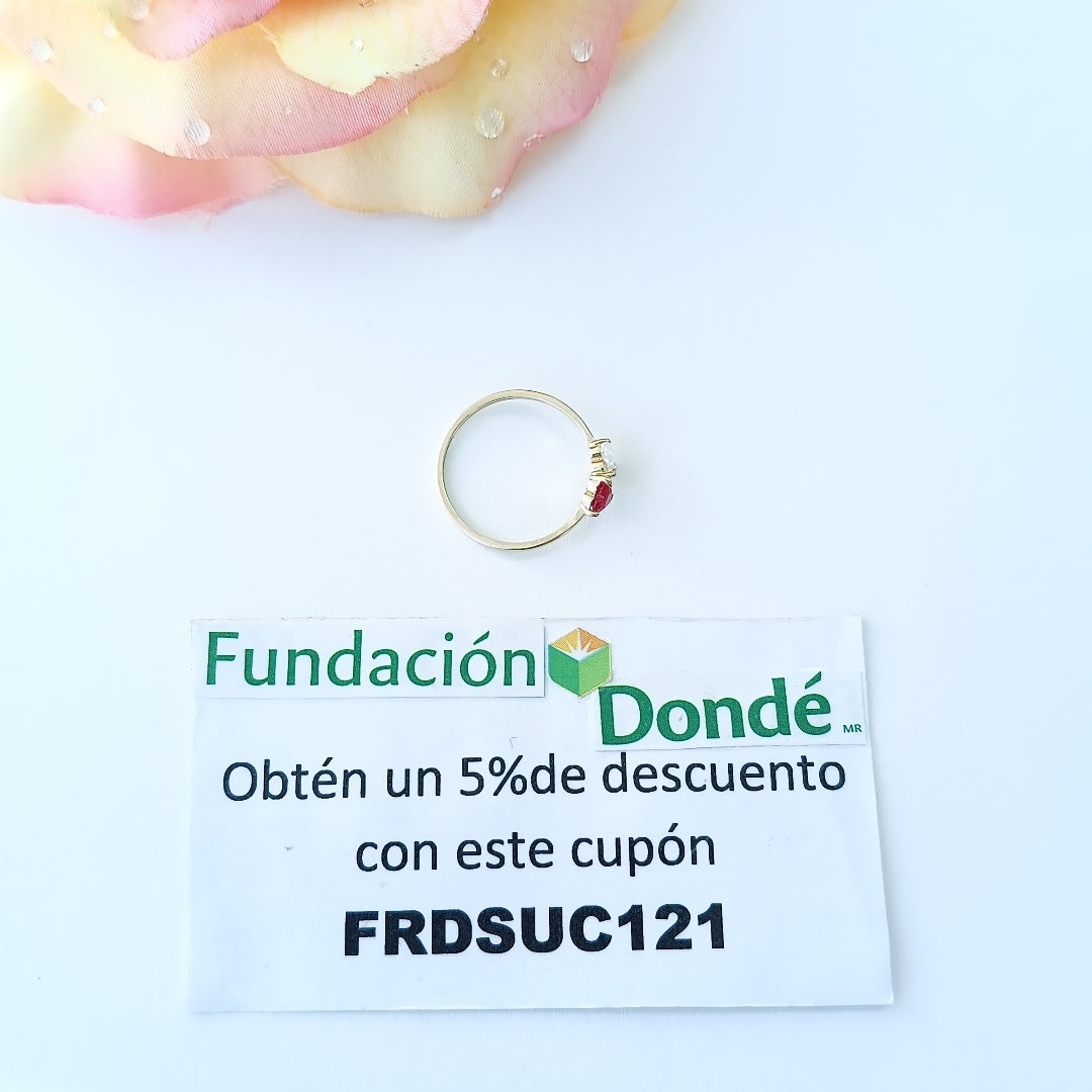 ANILLOS CON CIRCONIA T PIEDRA DE COLOR 14K TALLA 7 1 GR (NUEVO)