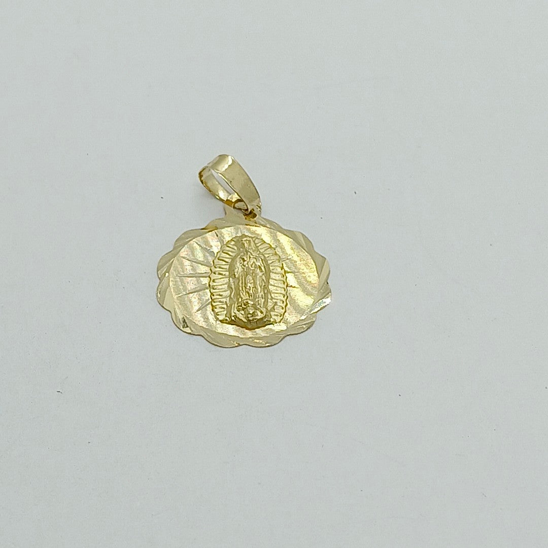 DIJE MEDALLA RELIGIOSA 14K 0.7 GR (NUEVO)