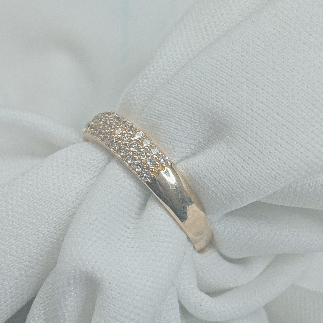ANILLO ANILLITO C CIRCONIAS 14K 9 TALLA 2.5 GR (NUEVO)