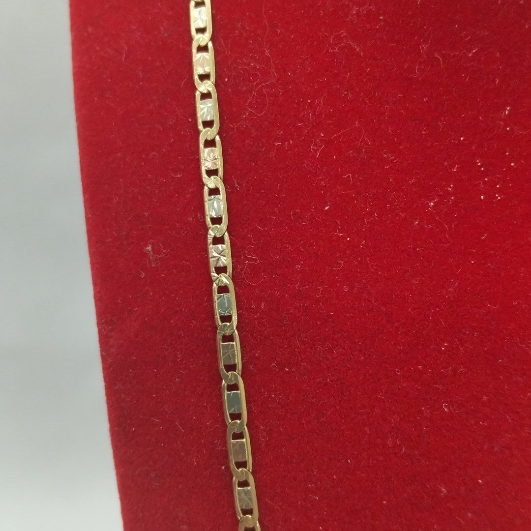 CADENA ORO, ORO MUY BAJO, ORO COMBINADO 10 K 5.4 GRMS (SEMINUEVO)