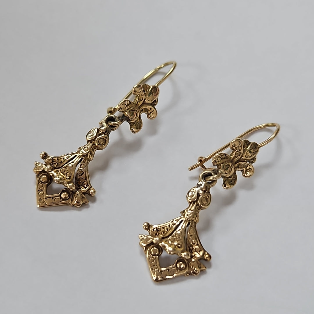 ARETES PAR ORO 14 K 6,20 GRMS (SEMINUEVO)
