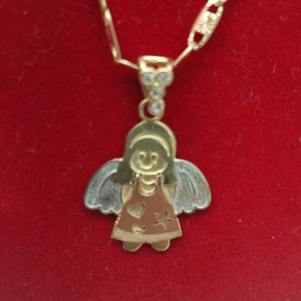 CADENA, DIJE ORO, ORO MUY BAJO, ORO COMBINADO 10 K 5.1 GRMS (SEMINUEVO)