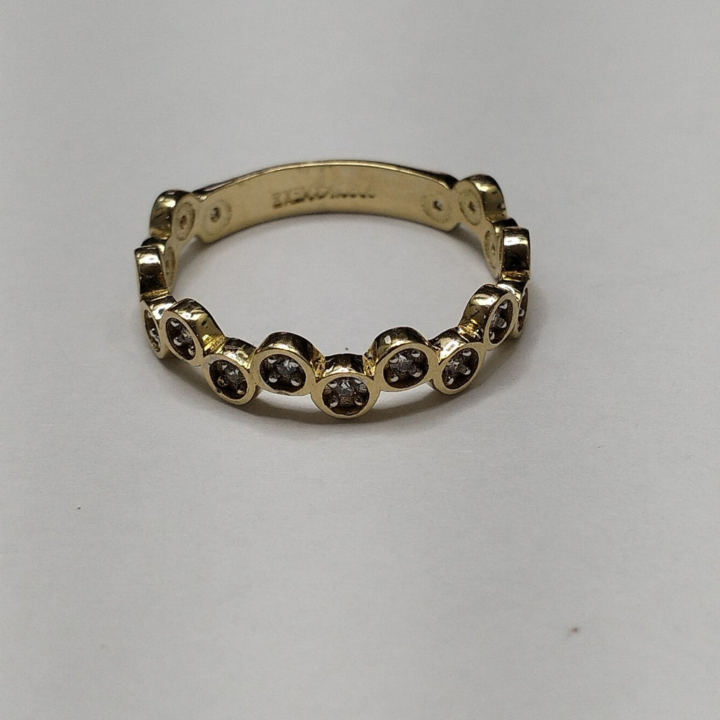ANILLO ANILLITO C CIRCONIAS 14K 7.5 TALLA 2.3 GR (NUEVO)