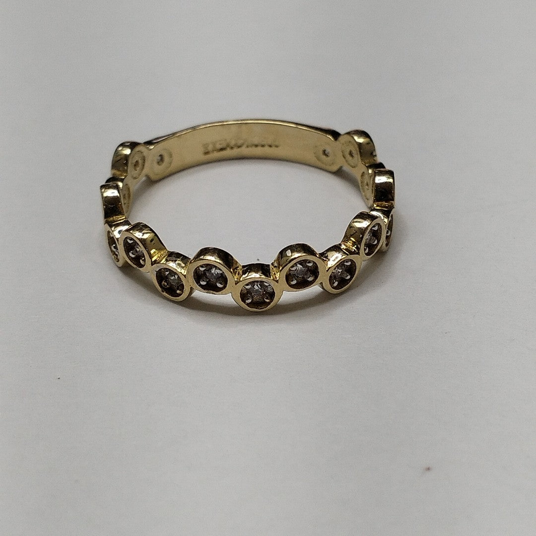 ANILLO ANILLITO C CIRCONIAS 14K 7.5 TALLA 2.3 GR (NUEVO)