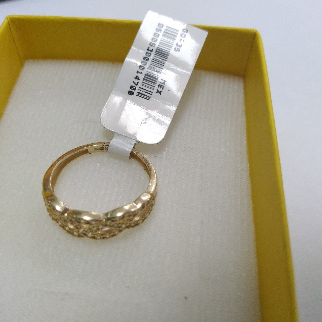 ANILLOS C CIRCONIAS 14K TALLA 8 2.6 GR (NUEVO)