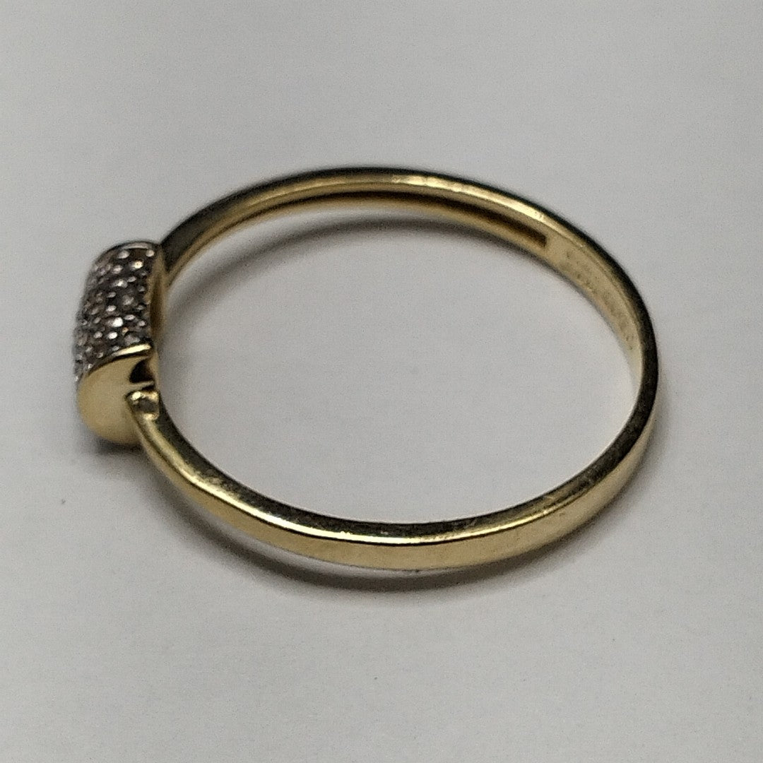 ANILLO ANILLITO C CIRCONIAS 14K 8 TALLA 1.4 GR (NUEVO)