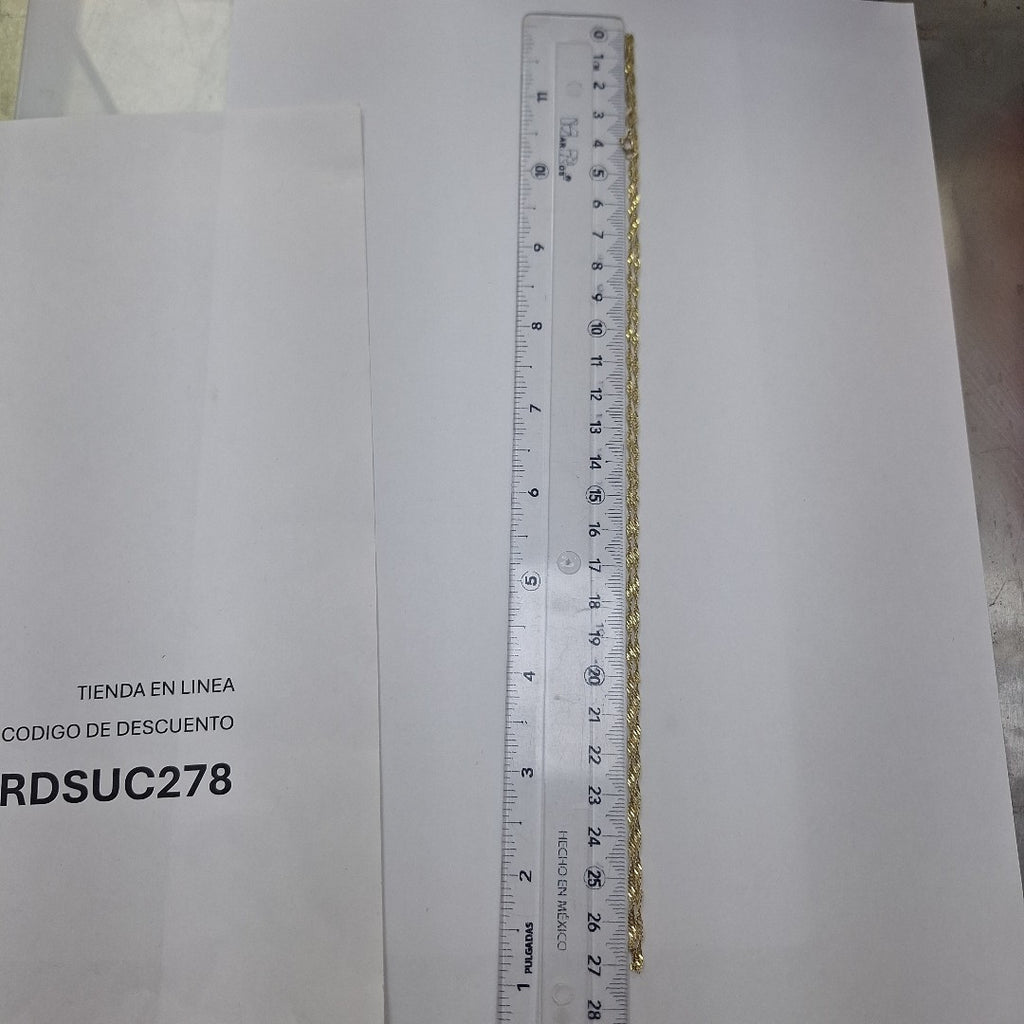 CADENA MEDIO TORZAL 10K 55 CM 2.4 GR (NUEVO)