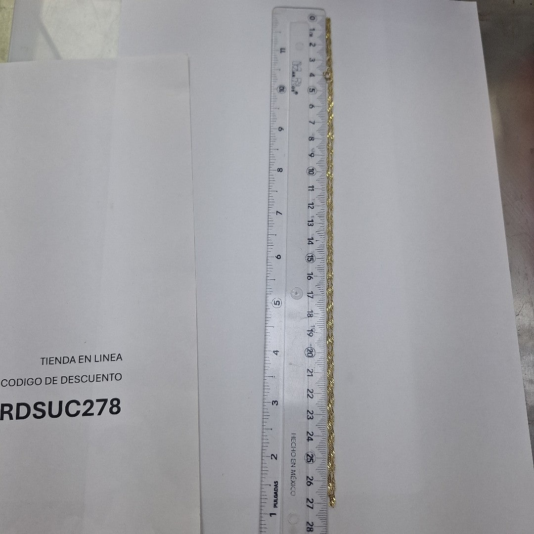 CADENA MEDIO TORZAL 10K 55 CM 2.4 GR (NUEVO)