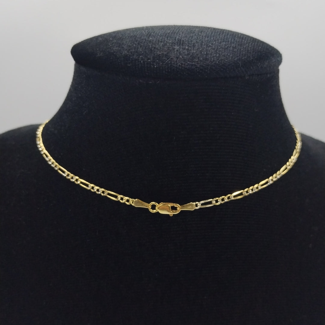 CADENA 3X1 DIAMANTADA 14K 60 CM 5 GR (NUEVO)