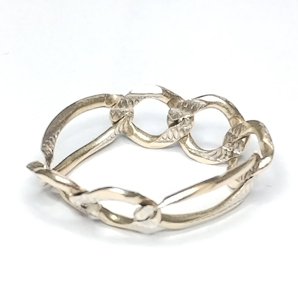 ANILLO ORO COMBINADO 14 K 4.2 GRMS (SEMINUEVO)