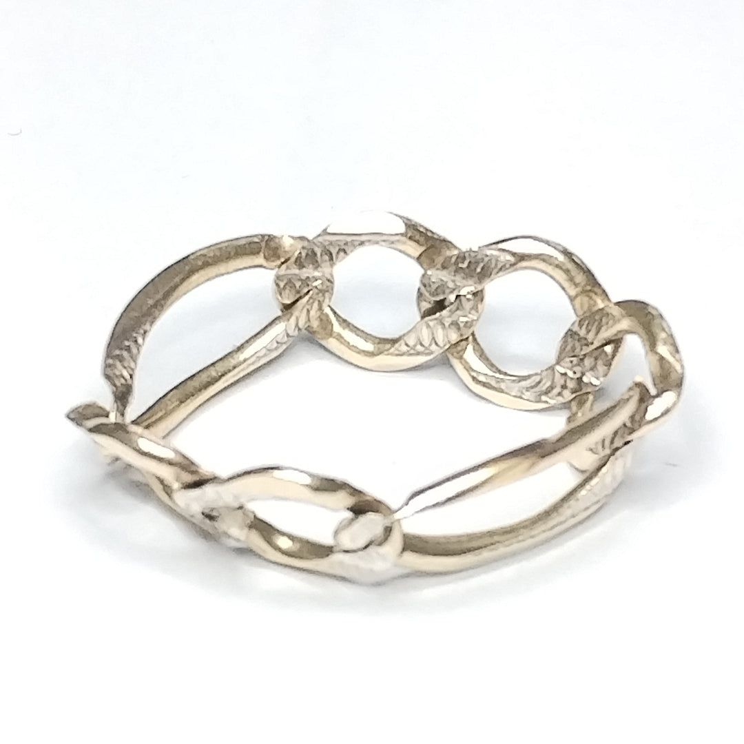 ANILLO ORO COMBINADO 14 K 4.2 GRMS (SEMINUEVO)