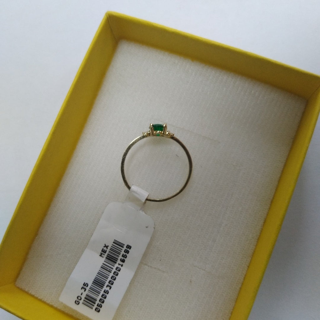 ANILLOS CON CIRCONIAS PDRAS DE COLOR 14K TALLA 7 1 GR (NUEVO)