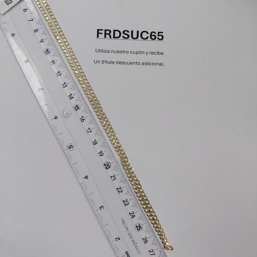 CADENA TEJIDO BARBADA 14K 55 CM 8.2 GR (NUEVO)