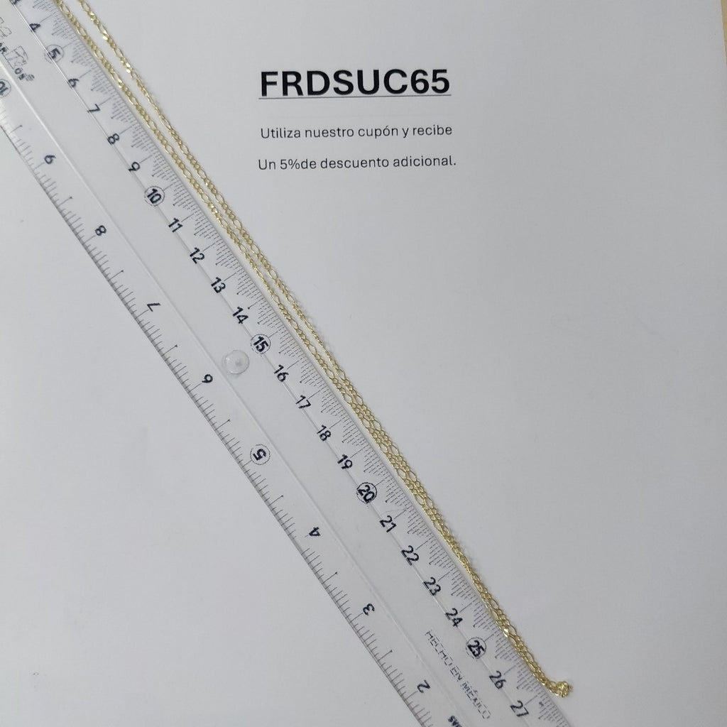 CADENA TEJIDO 3X1 14K 55 CM 2.3 GR (NUEVO)