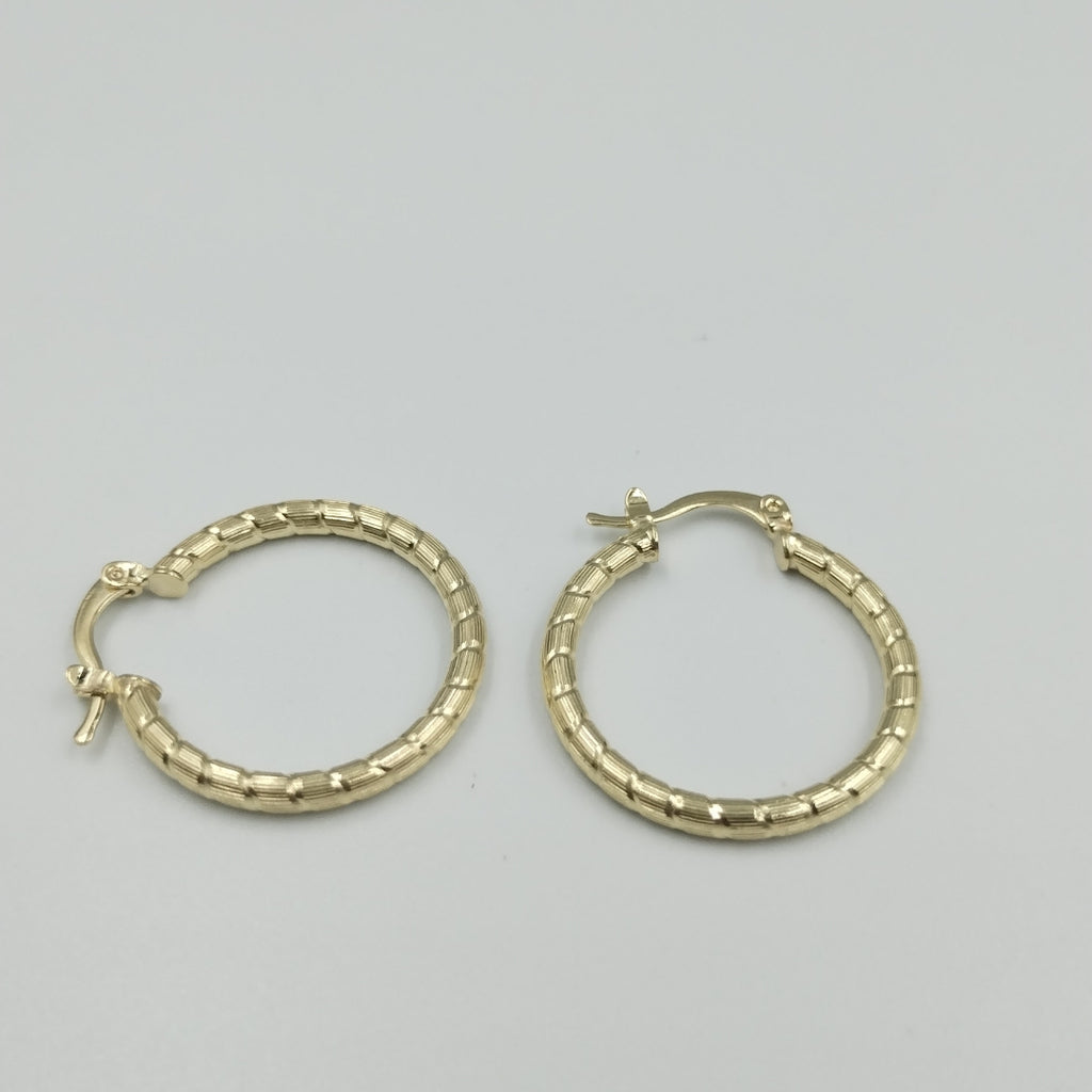 ARETES ARRACADAS LABRADAS 14K 3.2 GR (NUEVO)