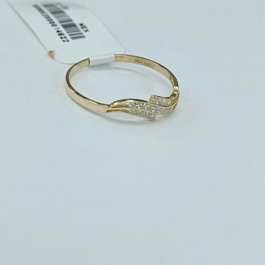 ANILLOS C CIRCONIAS 14K TALLA 9 0.9 GR (NUEVO)