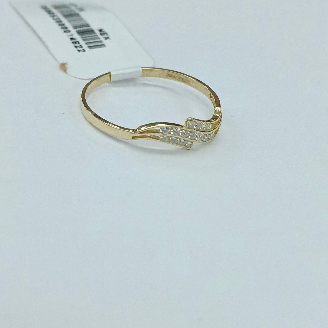 ANILLOS C CIRCONIAS 14K TALLA 9 0.9 GR (NUEVO)