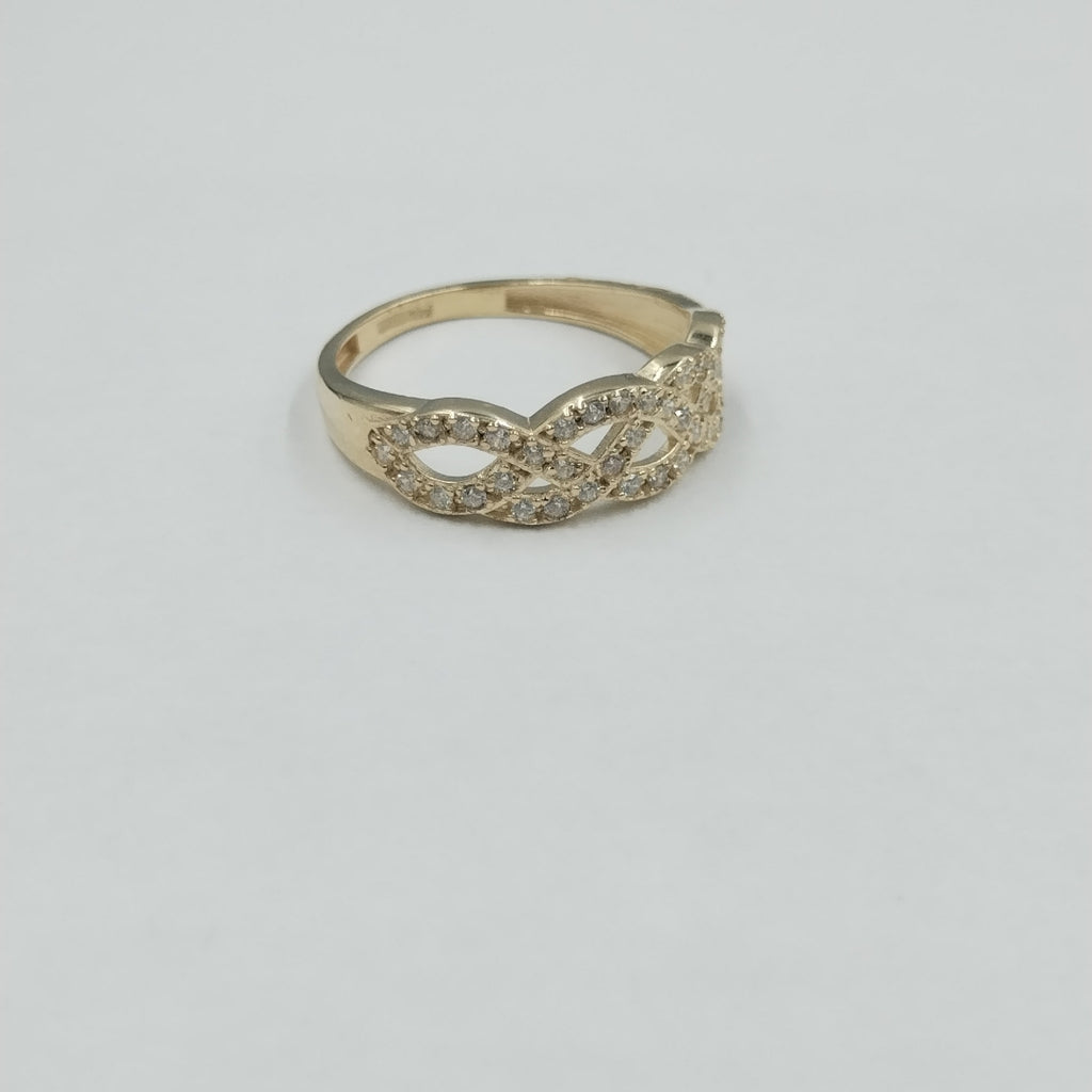 ANILLOS C CIRCONIAS 14K TALLA 9 2.6 GR (NUEVO)