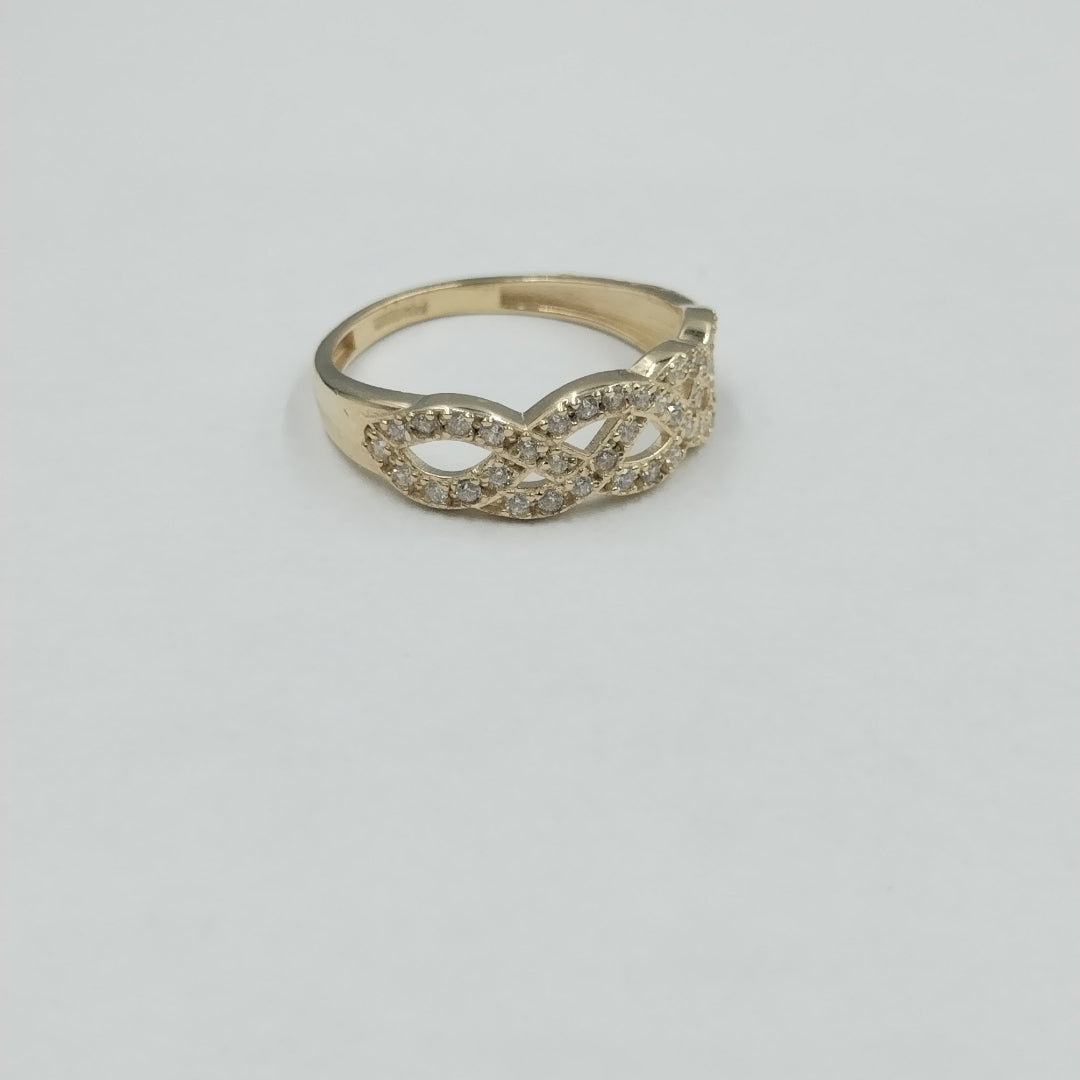 ANILLOS C CIRCONIAS 14K TALLA 9 2.6 GR (NUEVO)