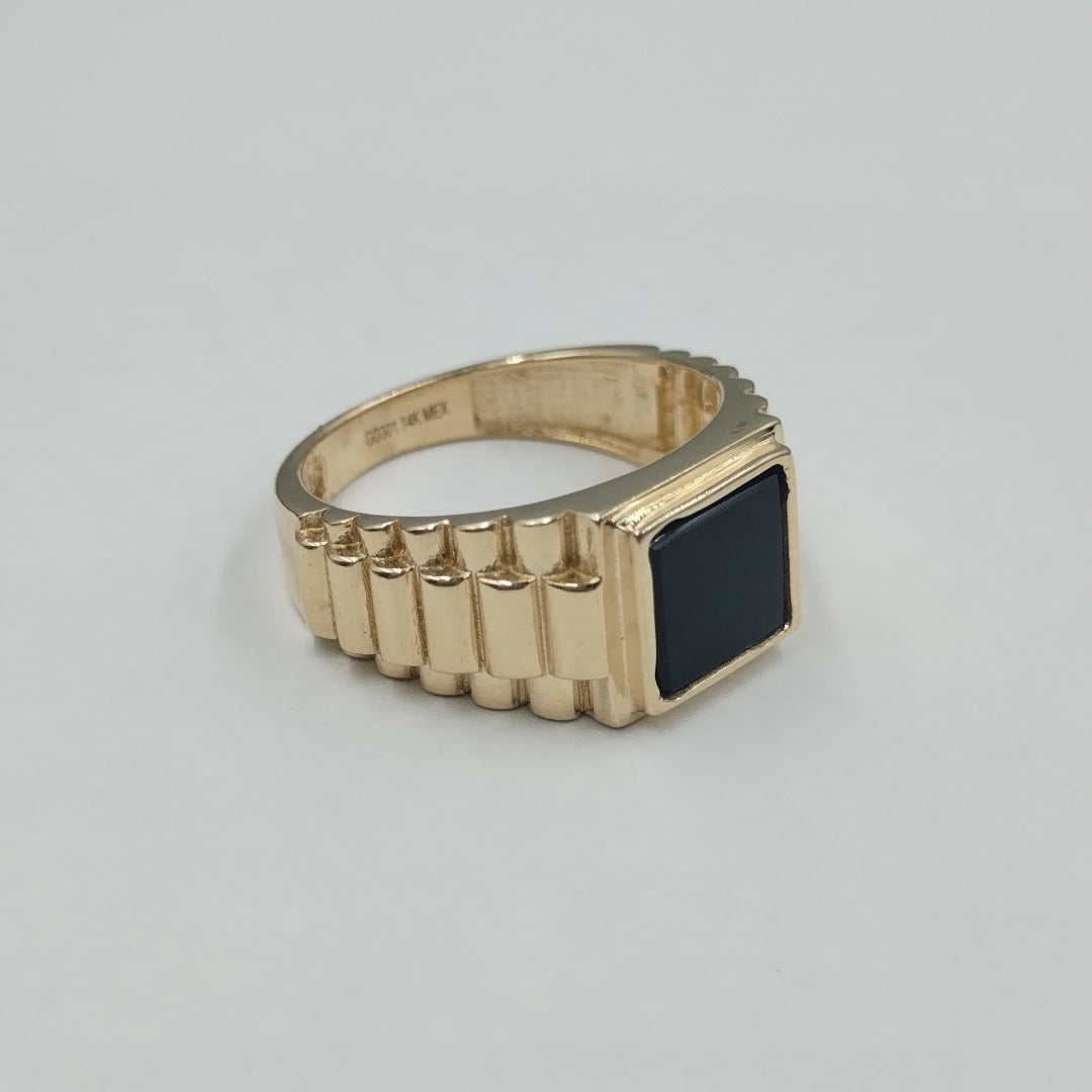 ANILLO C ONIX 14K 9.5 TALLA 8.4 GR (NUEVO)