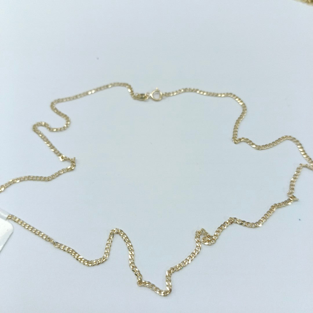 CADENAS TEJIDO BARBADA ORO 10K 50 CM 3.4 GR (NUEVO)