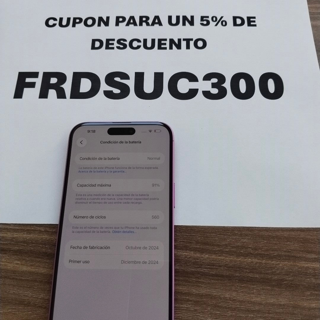 CELULAR APPLE IPHONE 16 PLUS A3289 (2024) 128 GB 8 GB RAM (SEMINUEVO)