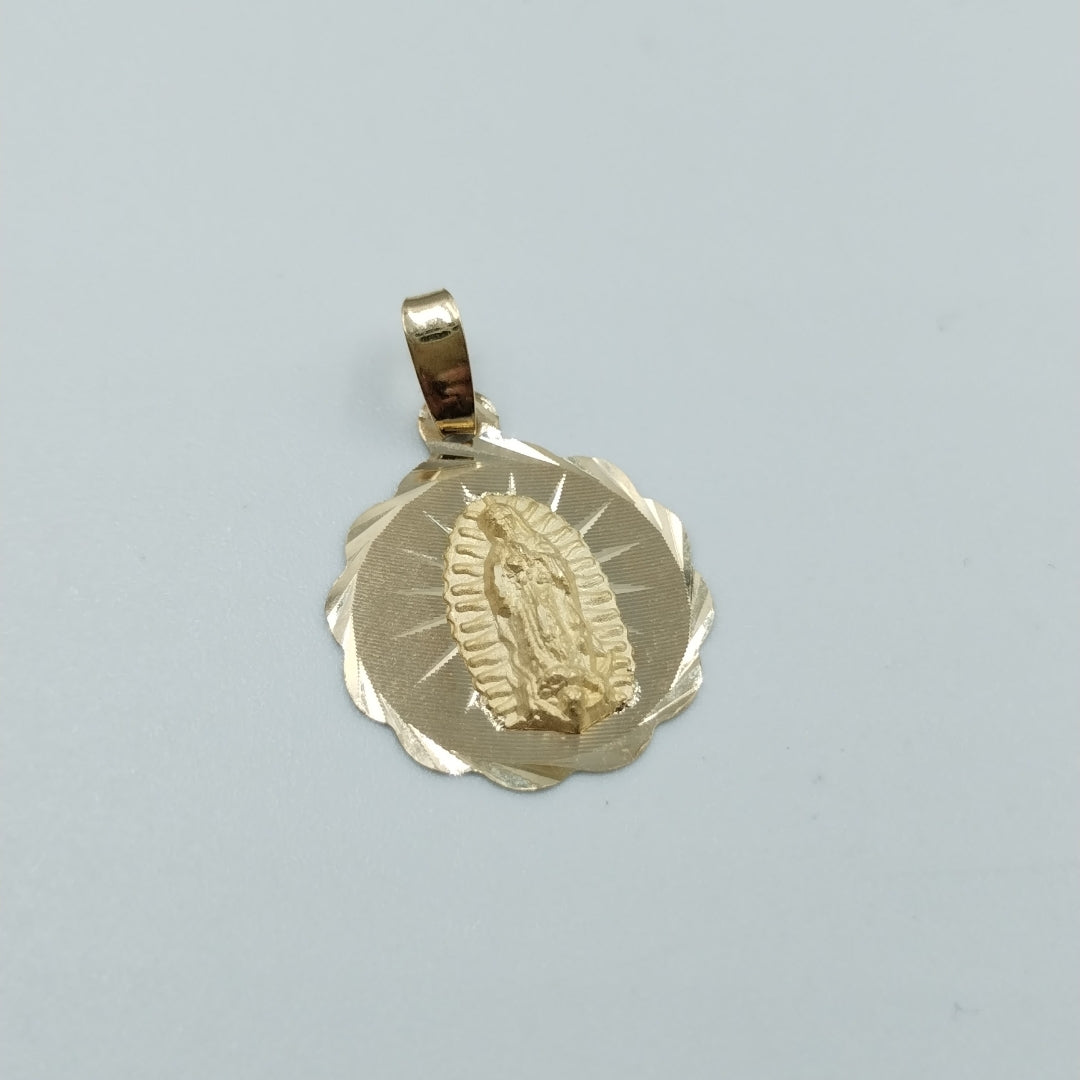DIJE MEDALLA RELIGIOSA 14K 0.8 GR (NUEVO)