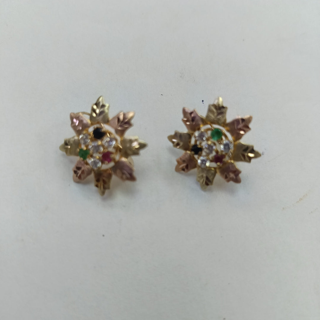 ARETES PAR ORO,RODIADO 10 K 2,90 GRMS (SEMINUEVO)