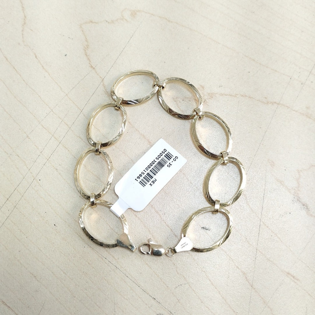 PULSERA CON AROS OVALADOS 14K 18 CM 5.3 GR (NUEVO)