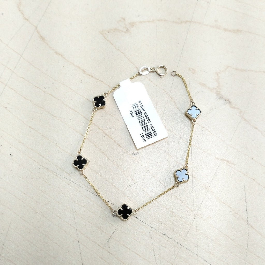 PULSERA ESPECIAL PIEDRAS COLOR 10K 18 CM 2.4 GR (NUEVO)