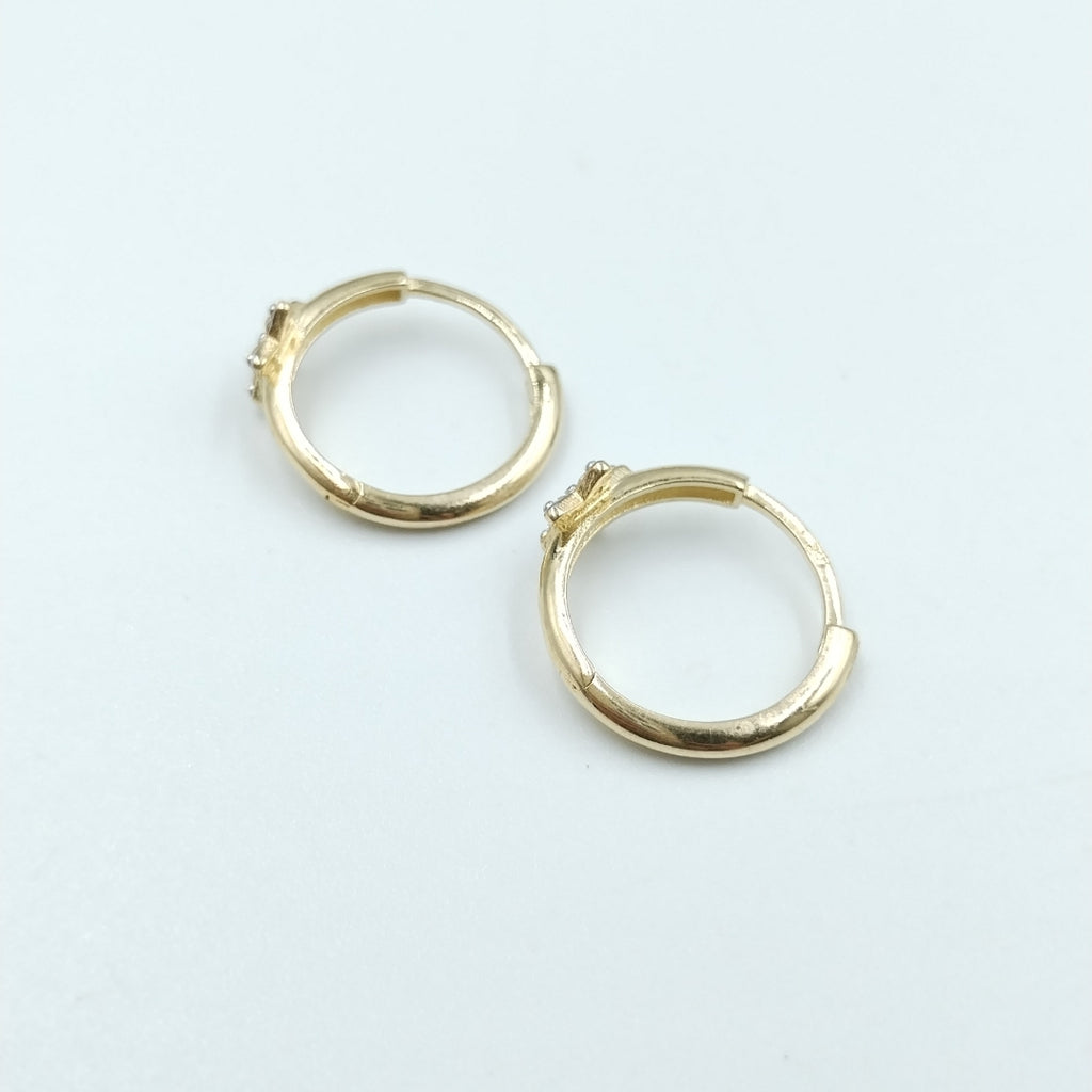 ARETES ARRACADAS FIG ESTRELLA CIRCONIAS 10K 1.6 GR (NUEVO)
