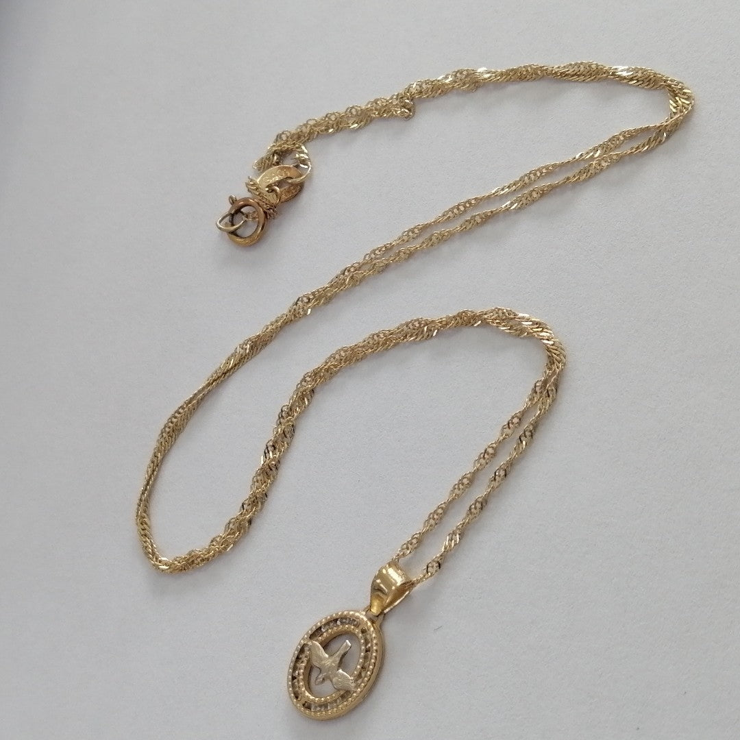 CADENA, MEDALLA RELIGIOSA ORO 10 K 1.5 GRMS (SEMINUEVO)
