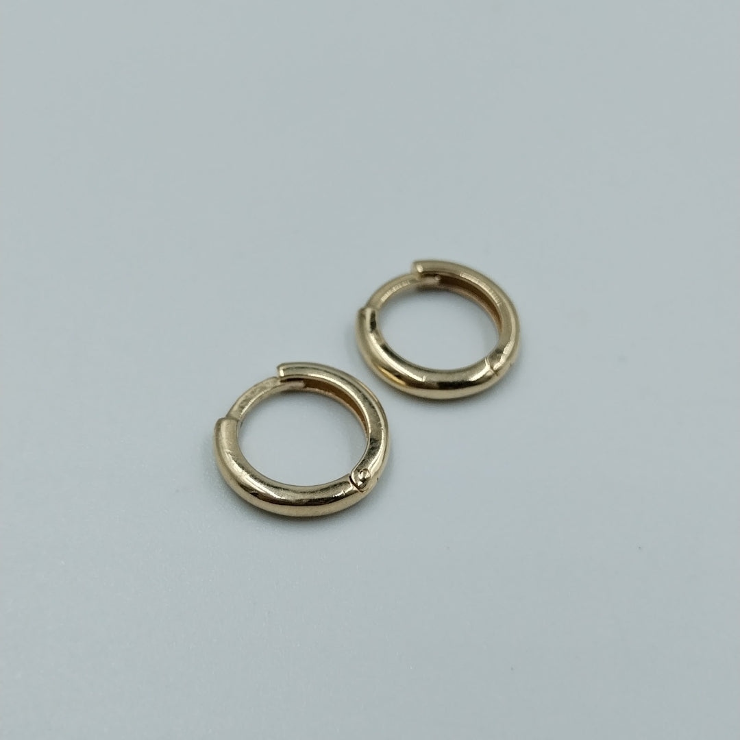 ARETES ARRACADAS LISAS 10K 1.2 GR (NUEVO)