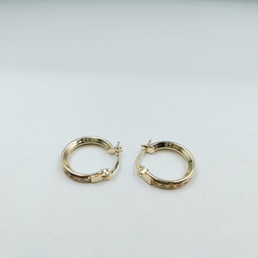 ARETES ARRACADAS CON CIRCONIAS 10K 1.4 GR (NUEVO)