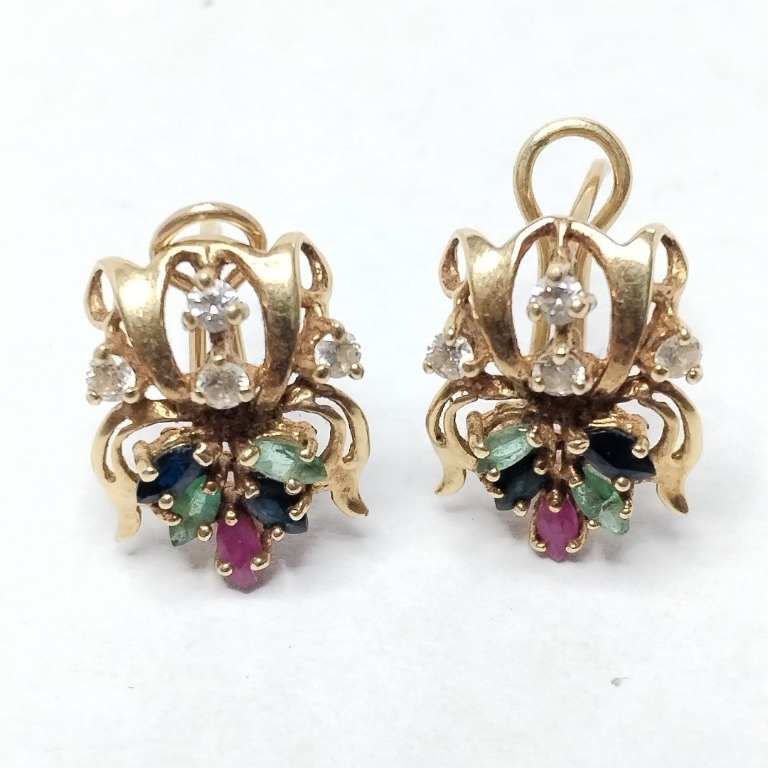 ARETES PAR ORO 14 K 4.7 GRMS (SEMINUEVO)