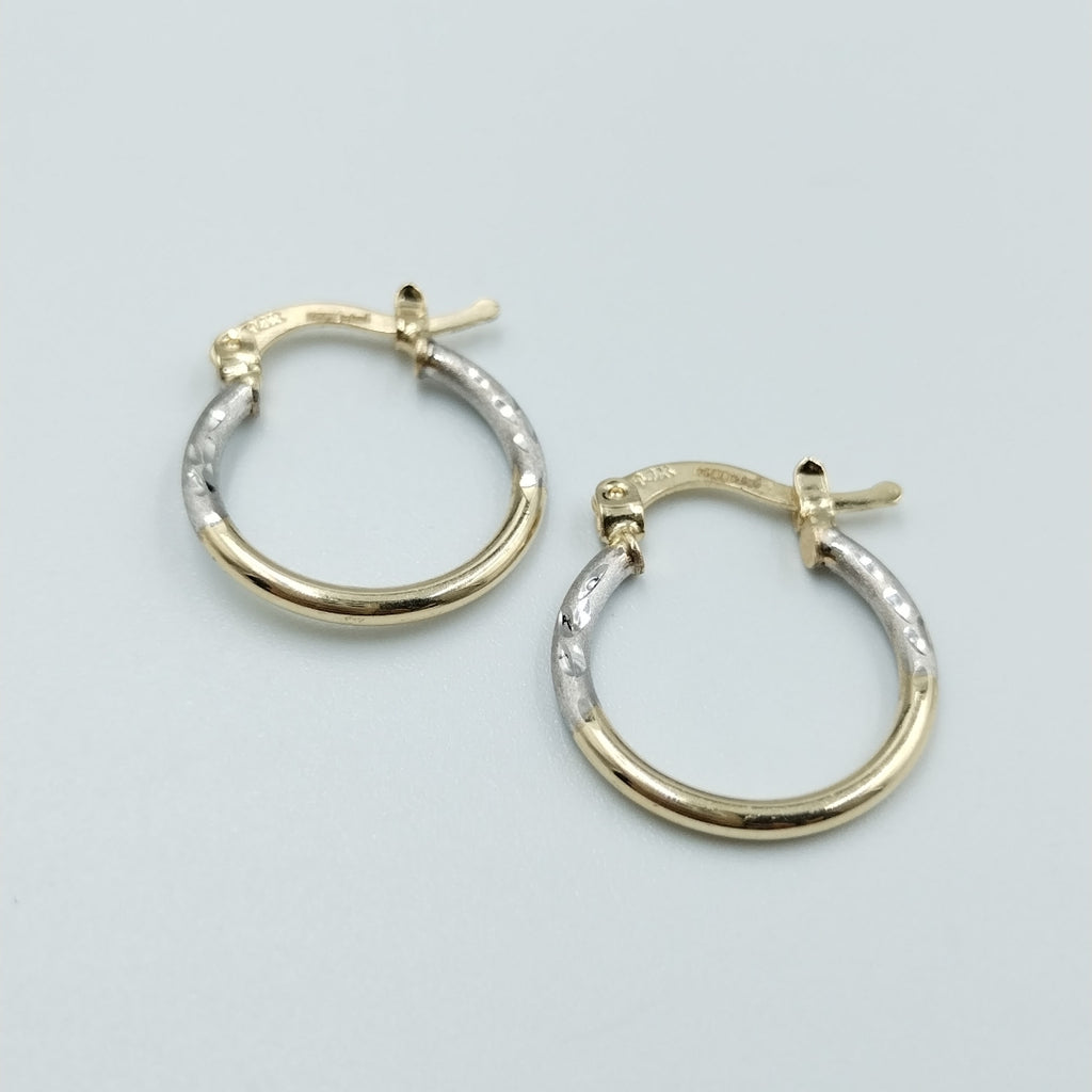 ARETES ARRACADAS COMBINADAS 14K 1.1 GR (NUEVO)